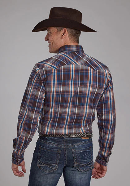 Roper 2176 Arrow Dobby (Brown) - Men's Western Shirt