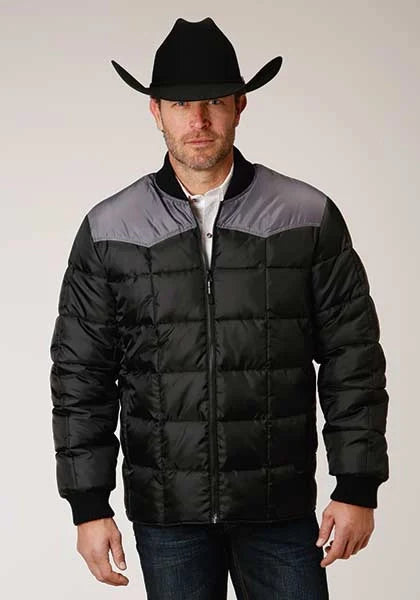 Roper 1473 Poly Filled (Grey/Black) - Men's Jacket