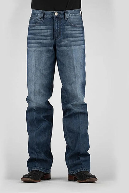 Tin Haul Regular Joe with Grey V Stitch (Dark Wash) - Men's Bootcut Jeans