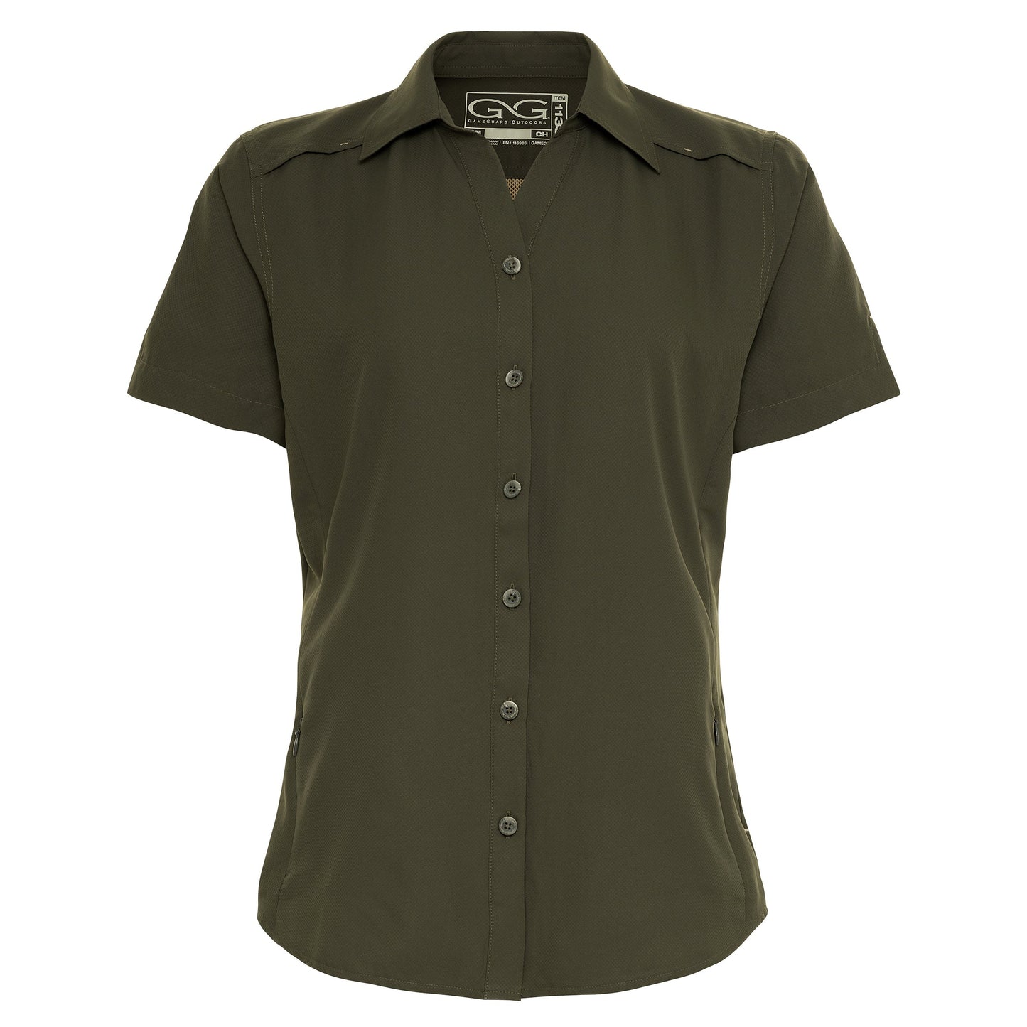 GameGuard Agave Ladies MicroFiber Shirt Button Down Green Outdoor