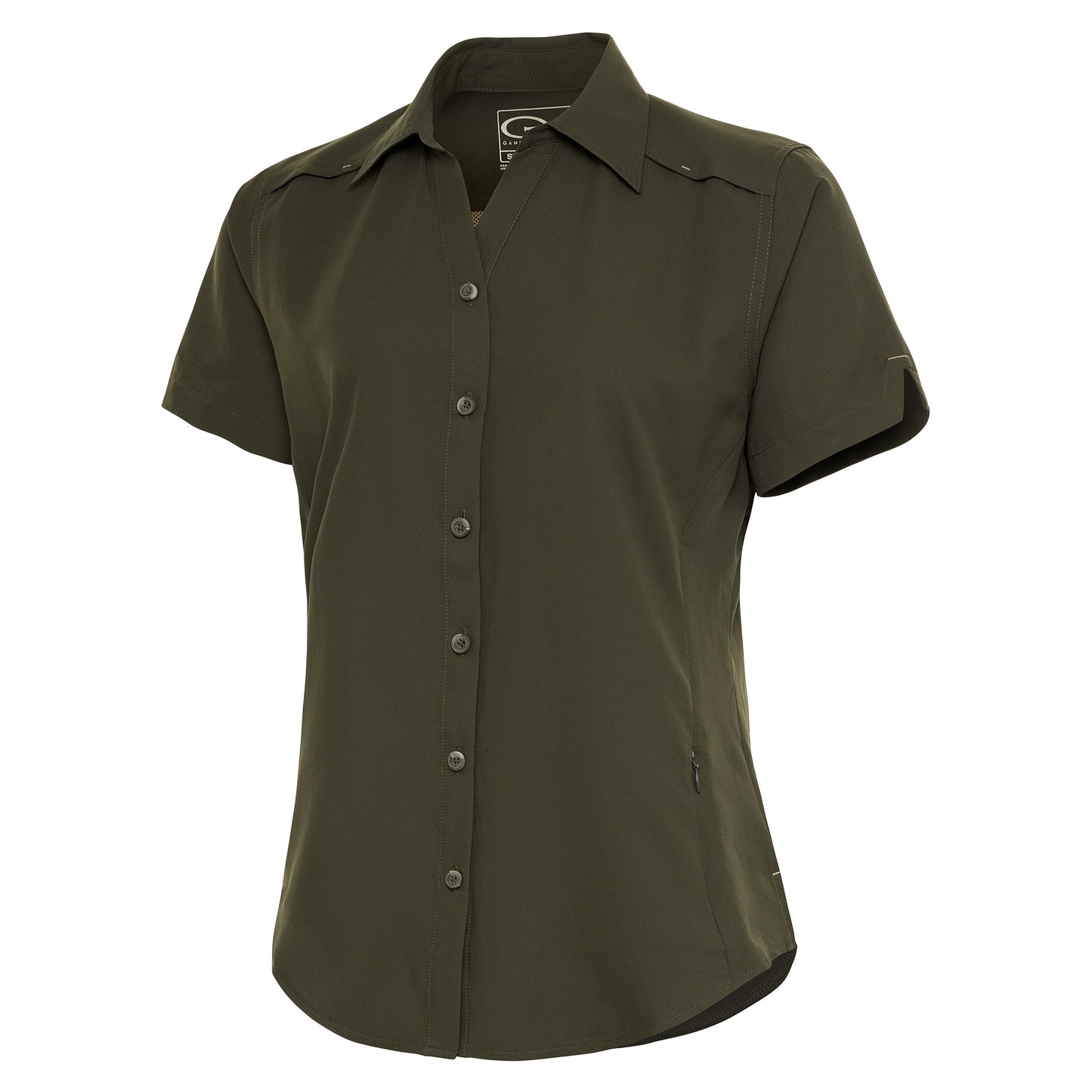 GameGuard Agave Ladies MicroFiber Shirt Button Down Green Outdoor