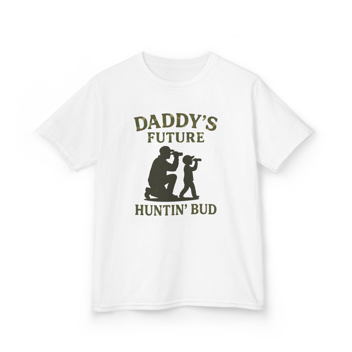Daddy's Future Huntin' Bud Kids Tee - Perfect Gift for Outdoor Adventures, Father's Day, Birthdays, Kids' Apparel, Nature Lovers