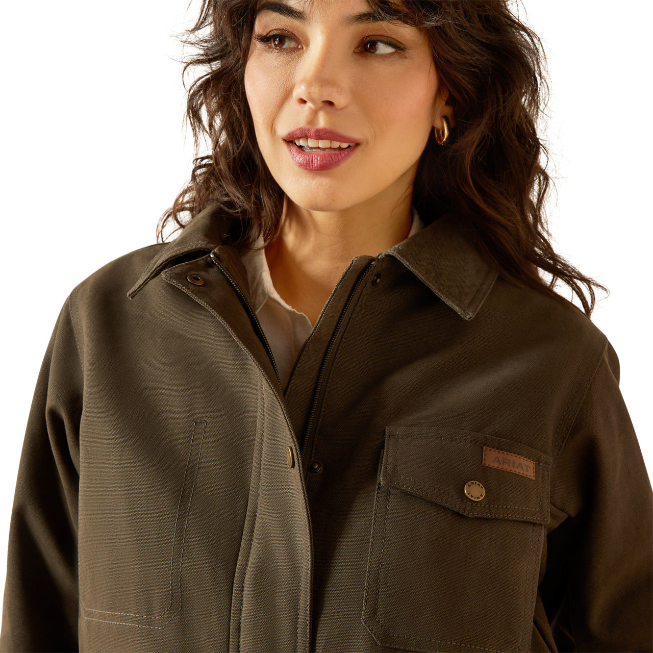 Ariat Women's Earth Brown Western Canvas Chore Jacket