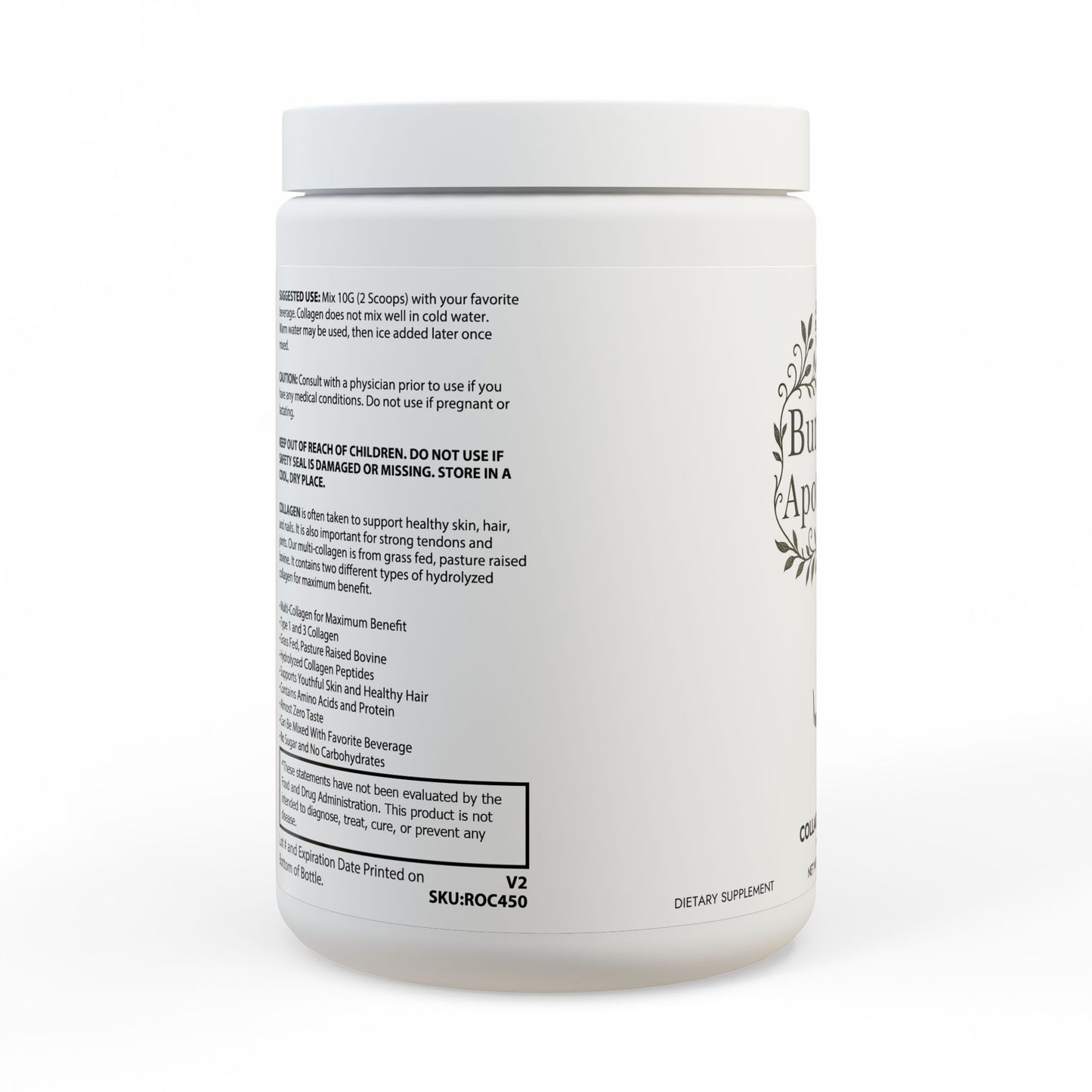 Collagen Peptides Type I & III Supplement (350g, 12.3oz)