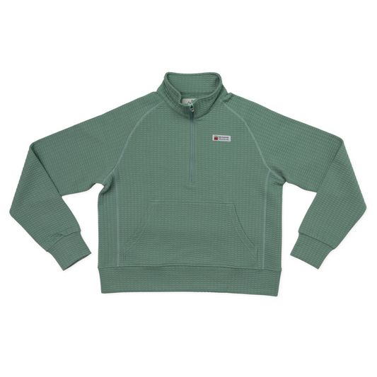 Women's Waffle 1/2 Zip - Cypress Green
