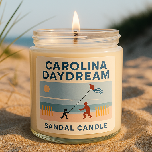 Carolina Daydream – Scented Candle, 9 oz Jar, Sage, Lemongrass & Mahogany