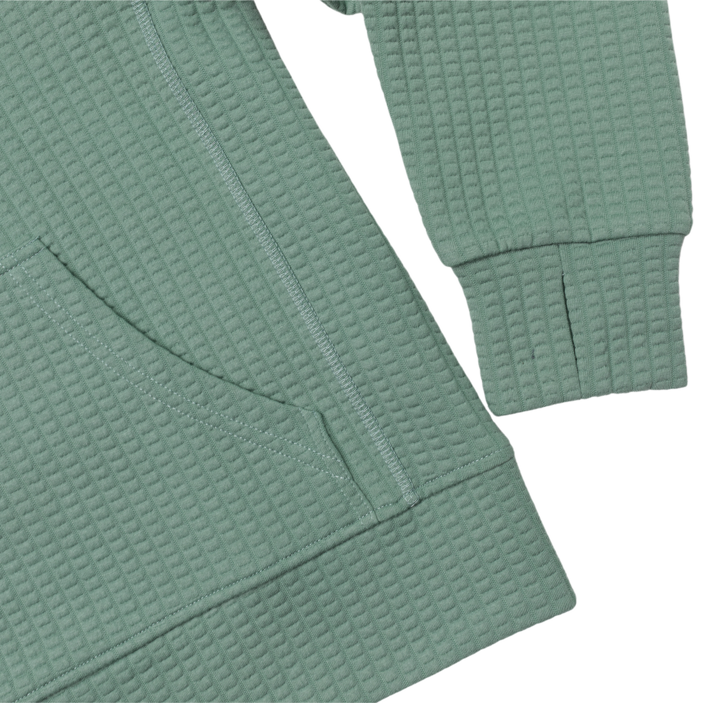 Women's Waffle 1/2 Zip - Cypress Green