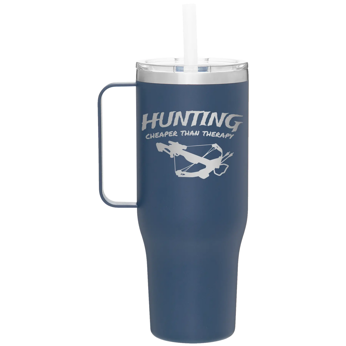 Hunting Cheaper Than Therapy 40 oz Insulated Tumbler with Straw