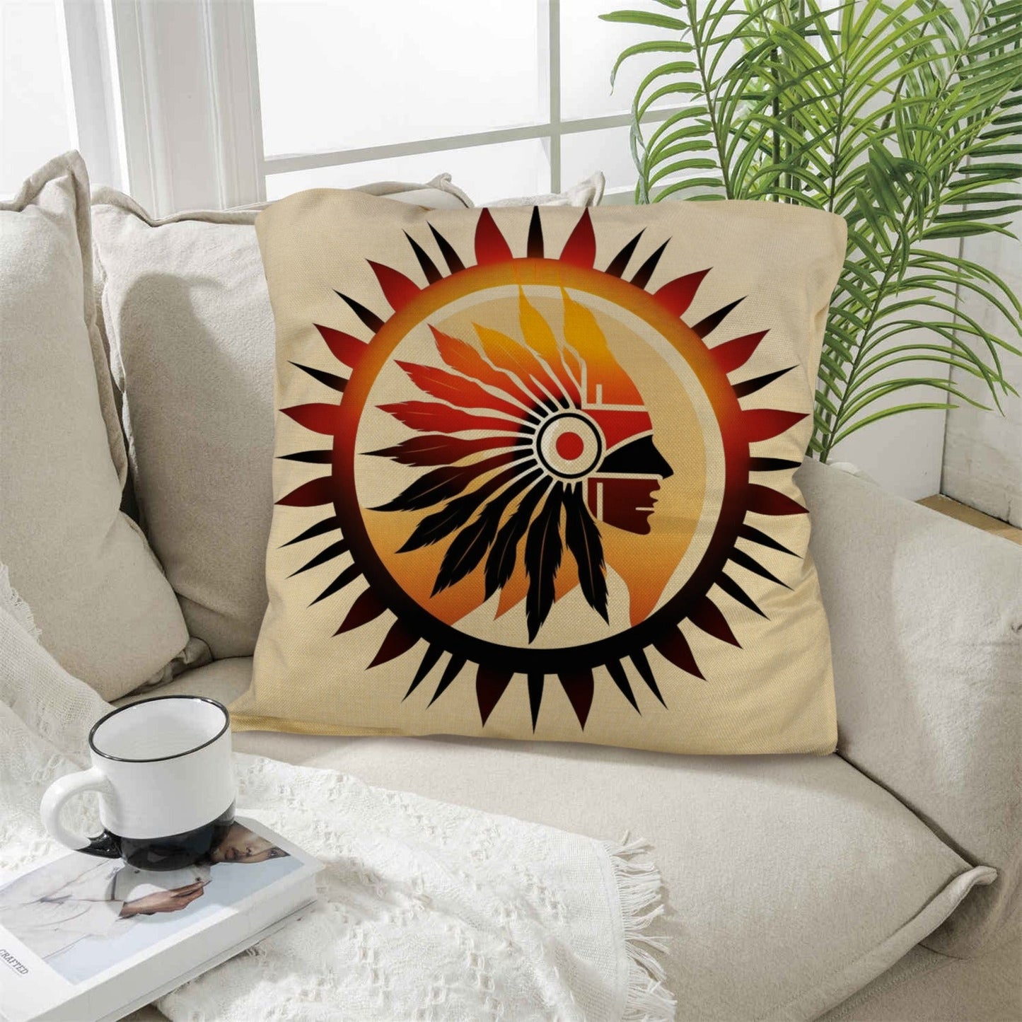 Native Sun Throw Pillow Case