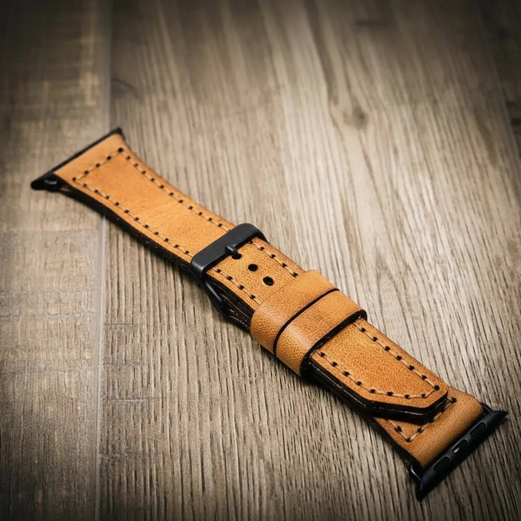Apple Watch Leather Band - Saddle Tan