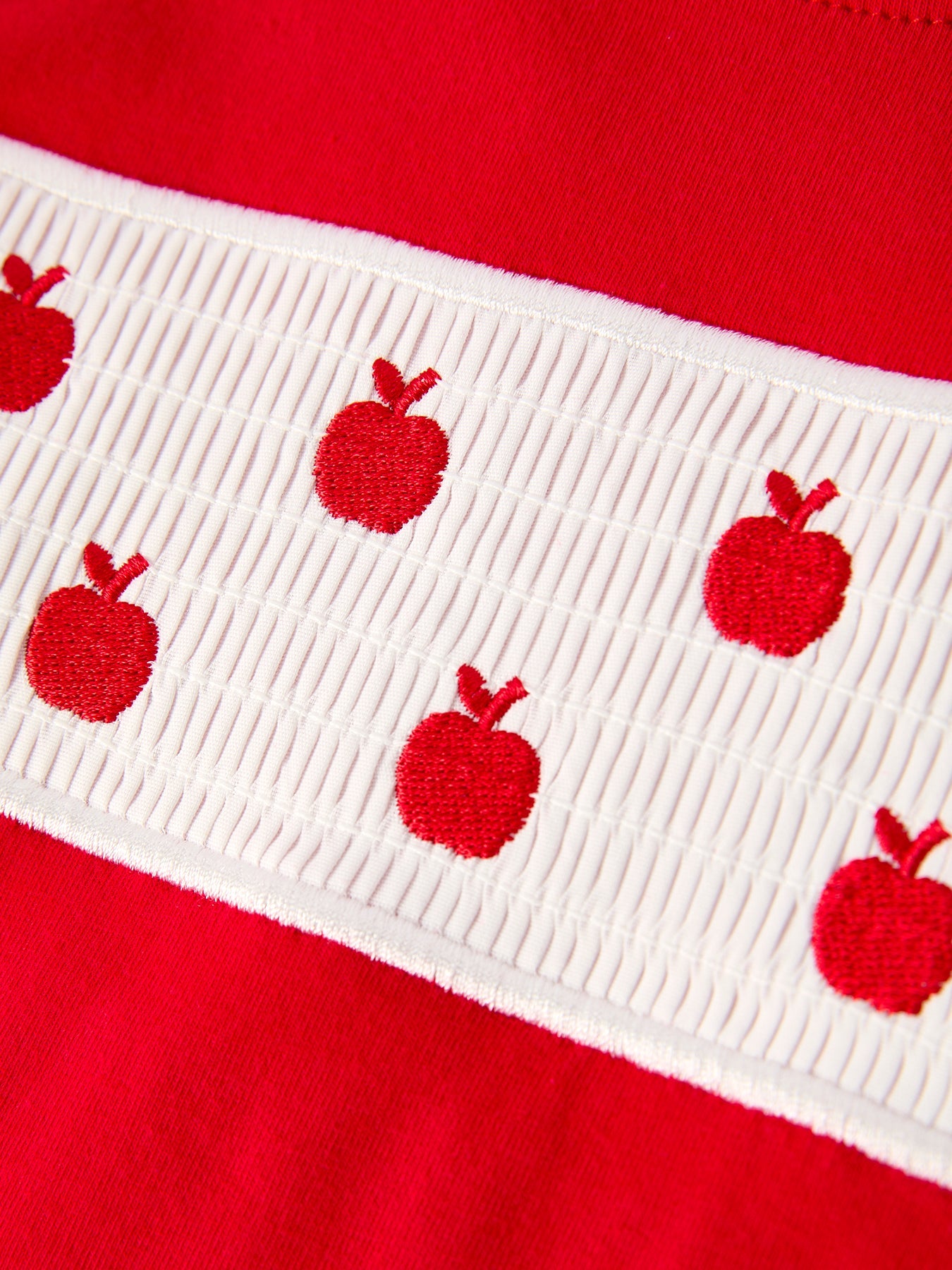 Rylee Faith Designs Apple Smock Embroidered Plaid Set