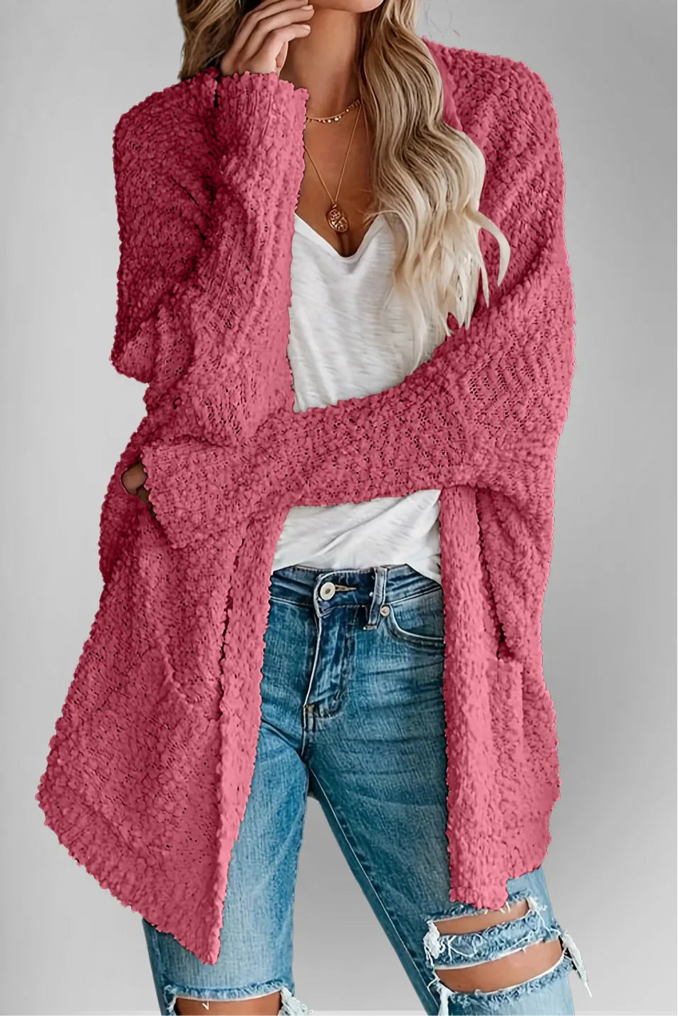 Casual Luxe Pocket Knit Duster Cardigan