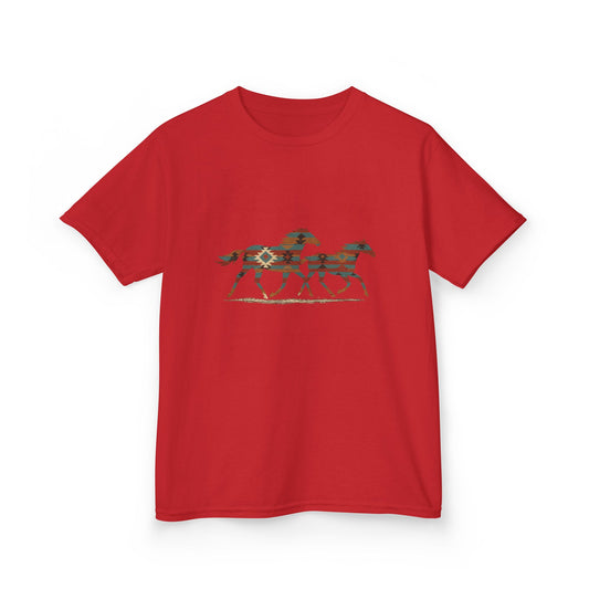 Galloping Horses Kids Tee | Fun Summer Shirt, Kids Animal T-Shirt, Birthday Party Gift, Trendy Kids Fashion