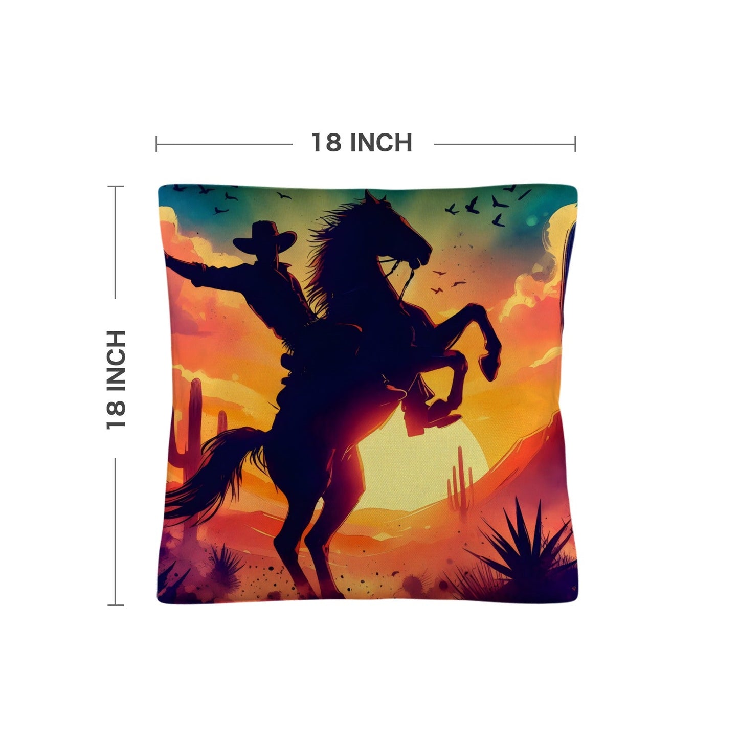 Sunset Cowboy Pillow Case