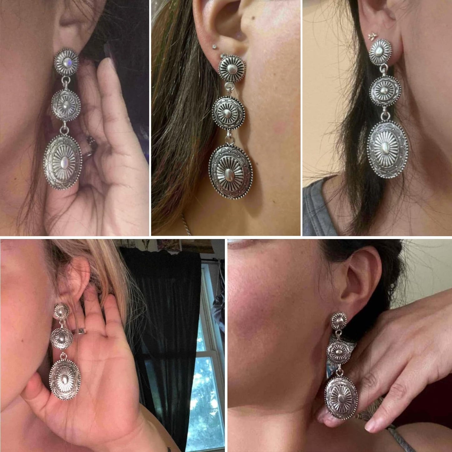 Vintage Concho Earrings