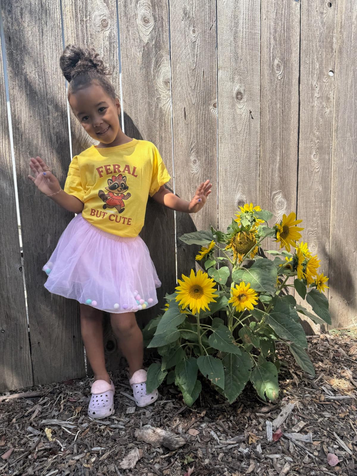 Kids Feral But Cute Tee, Cute T-Shirt for Kids, Animal Lovers Gift, Playful Shirt for Children, Fun Casual Wear, Birthday Gift, Back to School, Everyday Wear