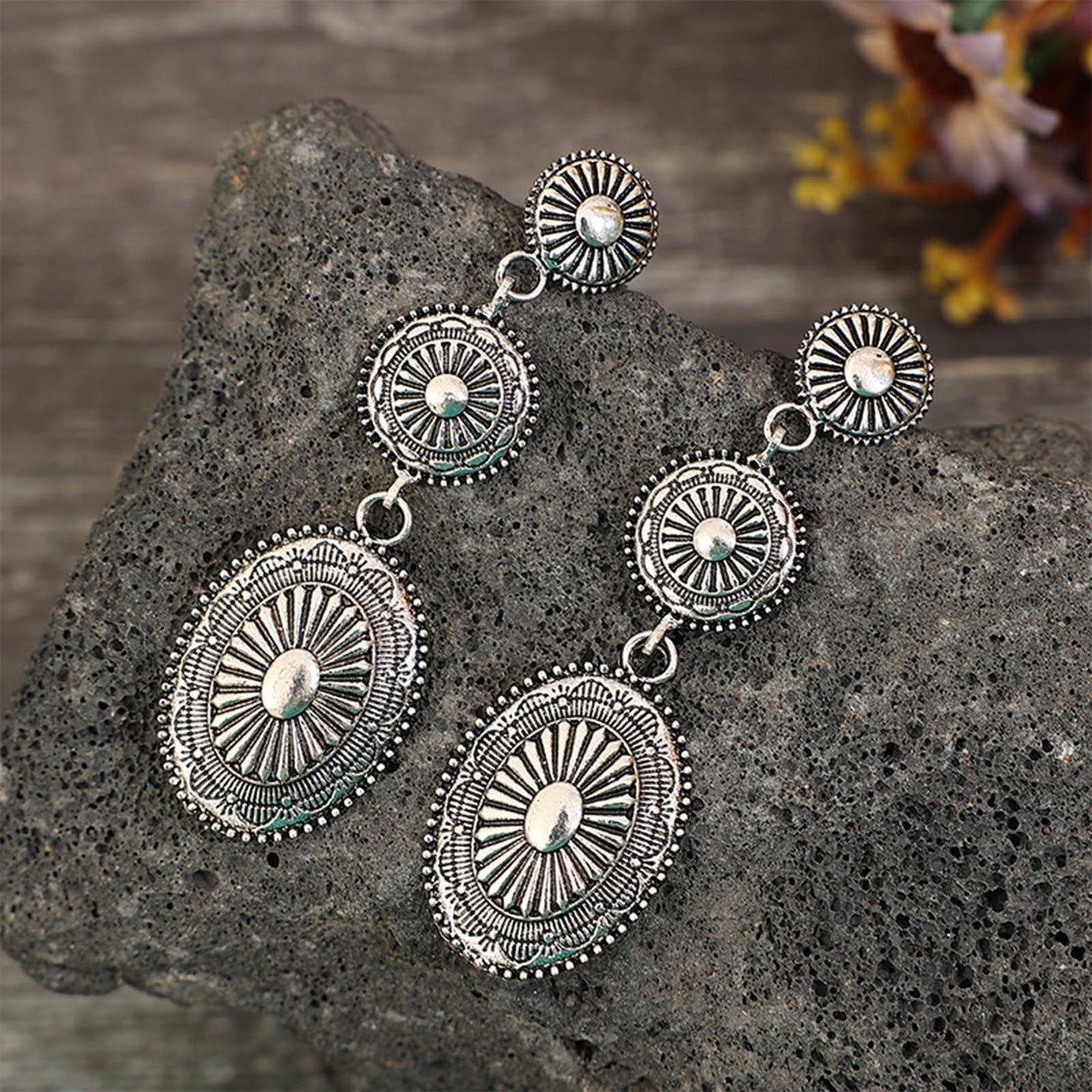 Vintage Concho Earrings