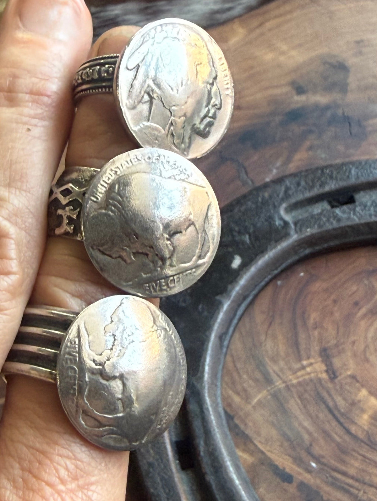 Buffalo Nickel Heritage Ring | Vintage Buffalo Nickel | Sterling Silver | Size 10