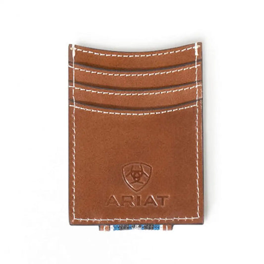 Ariat Southwest Inlay (Brown/Blue) - Men's Money Clip