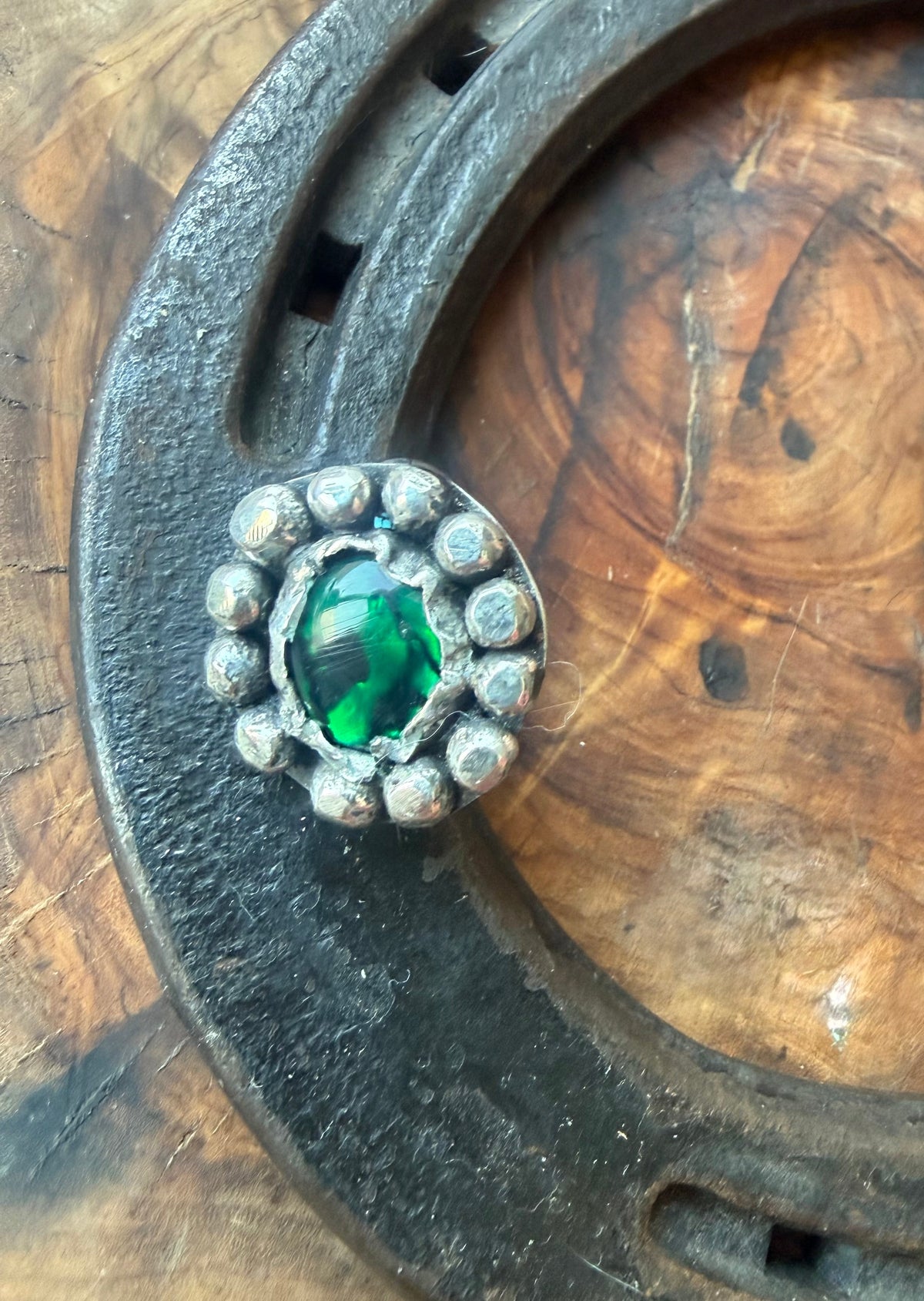 Dorothy Series | Vibrant Green Abalone Shell Cocktail Ring