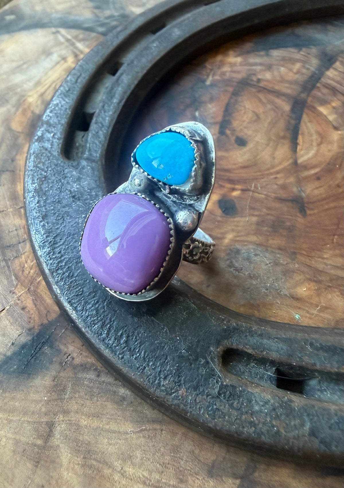 Dorothy Series — American Turquoise & Phosphosiderite Ring