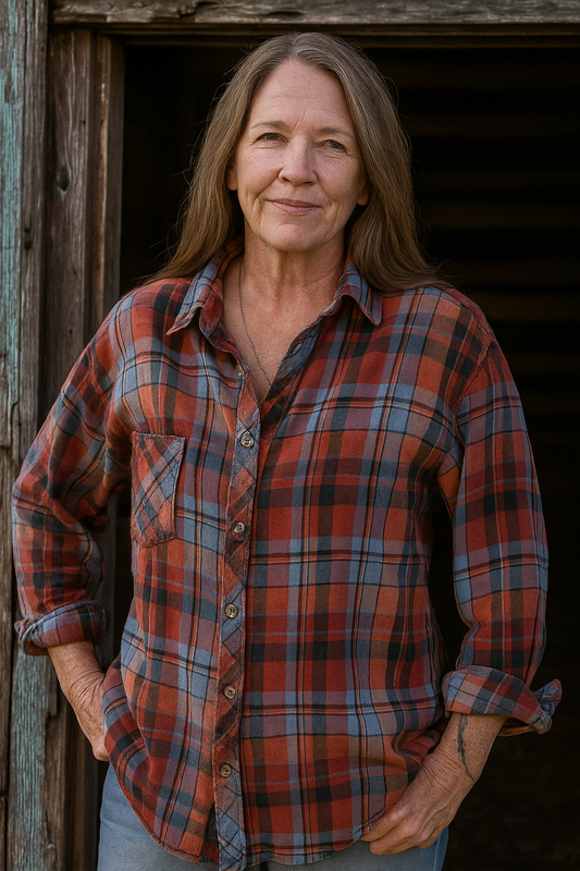 Women's Plaid Shirt Oversized Button Down