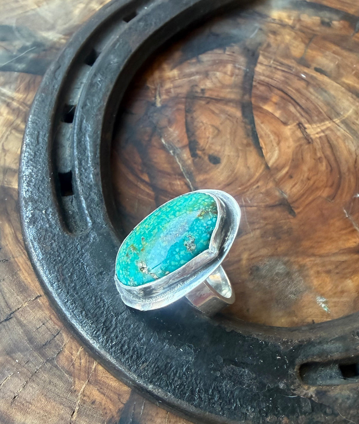 Dorothy Series | Whitewater Turquoise & Pyrite Ring