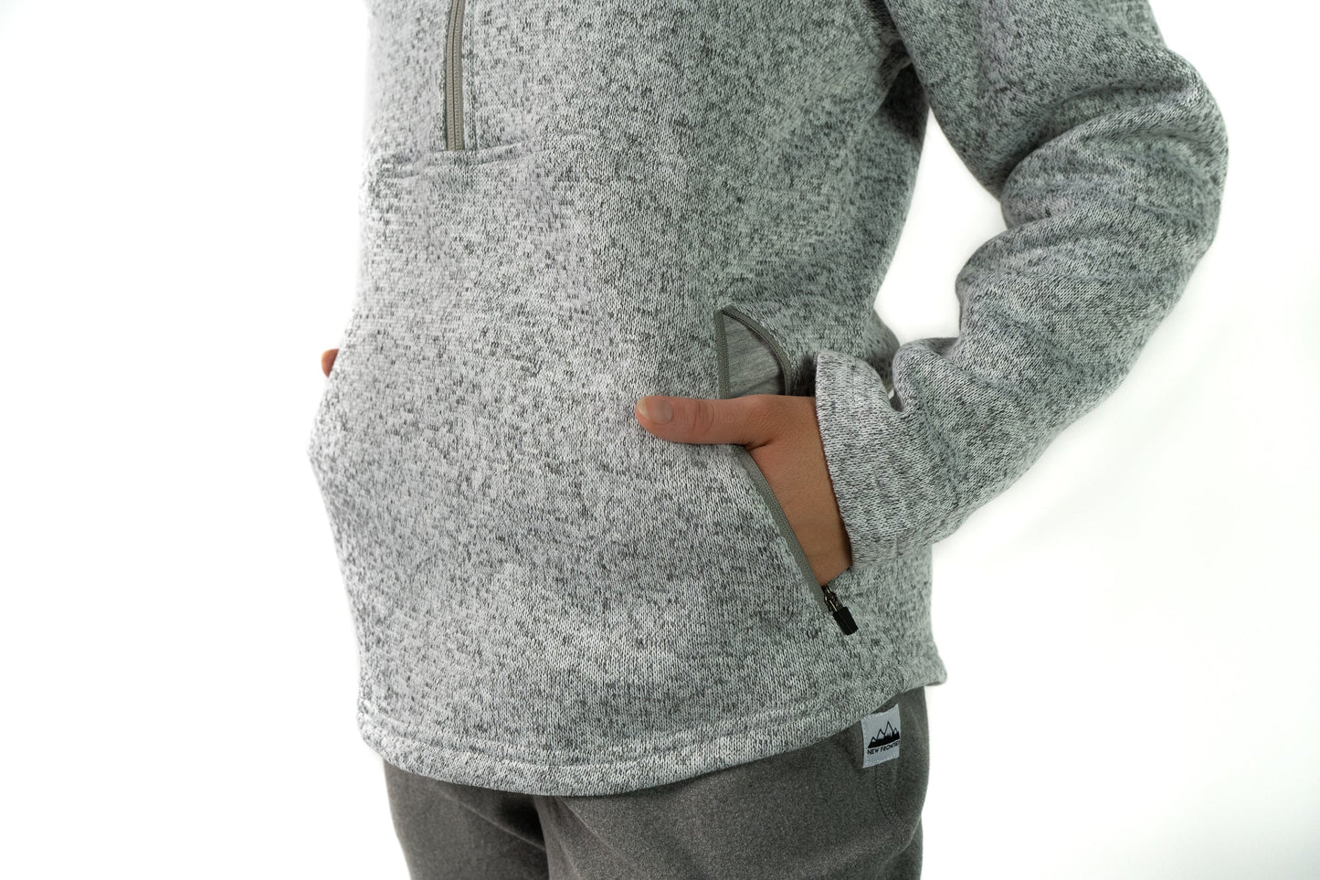 Women's Premium 1/4 Zip Pullover - Ash Grey