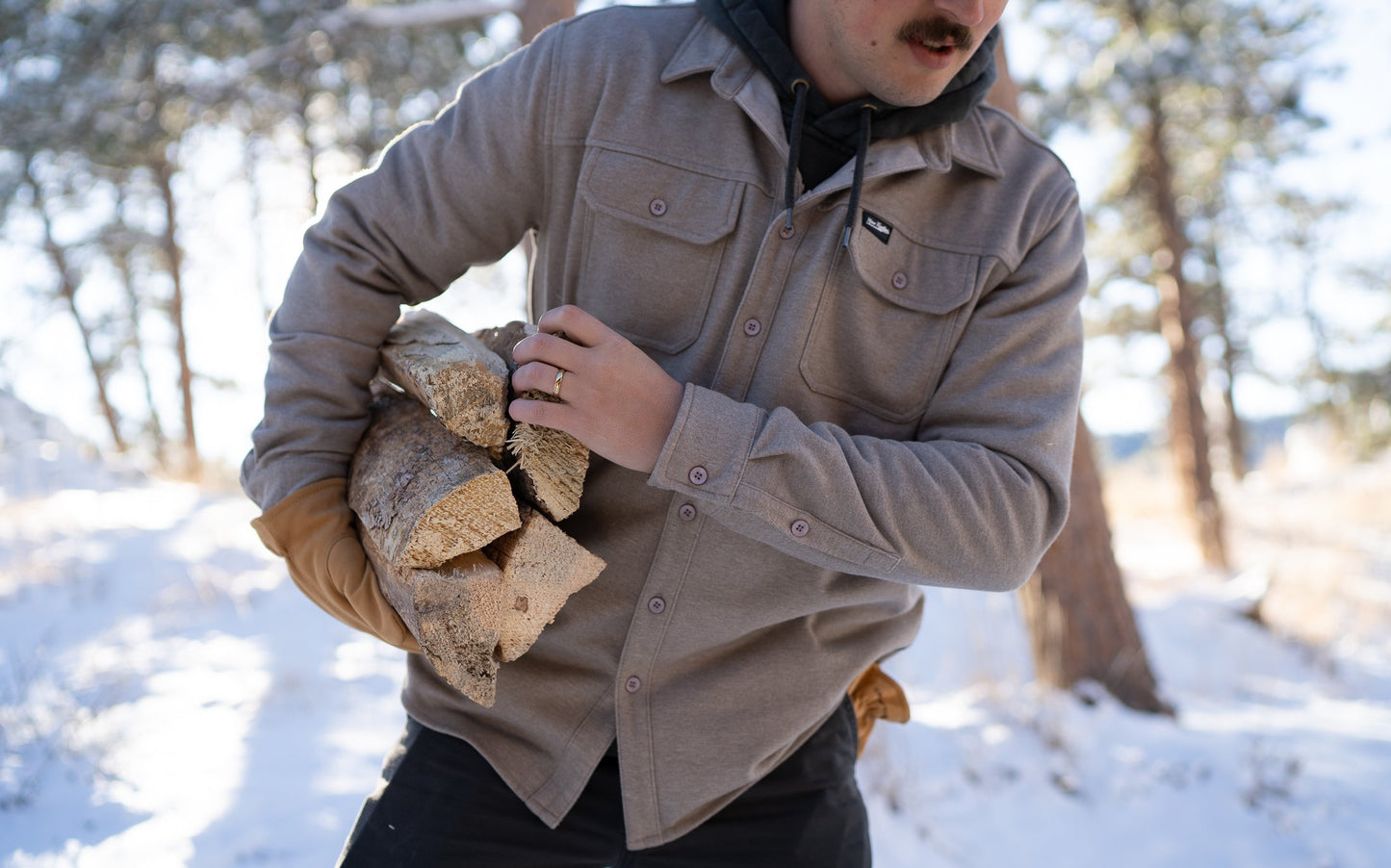 Outdoor Mid Weight Work-Shirt - Sawdust Grey XS-Medium In Stock