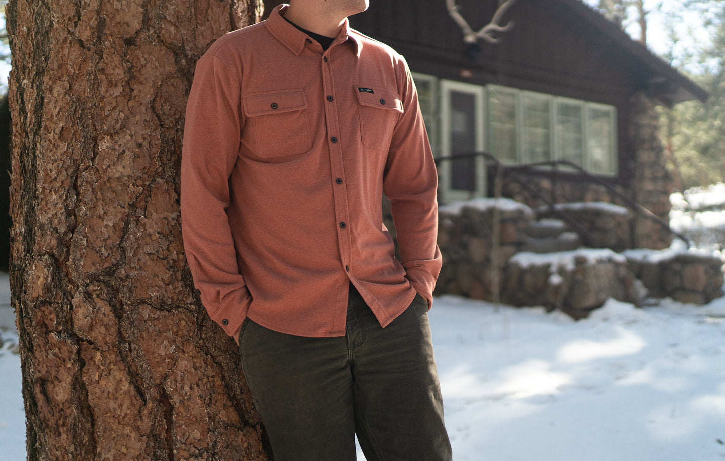 Men's Flex Flannel - Rust Brown