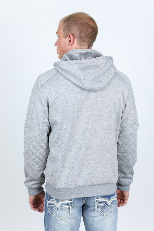 Mens Lined Quilted Hooded Jacket