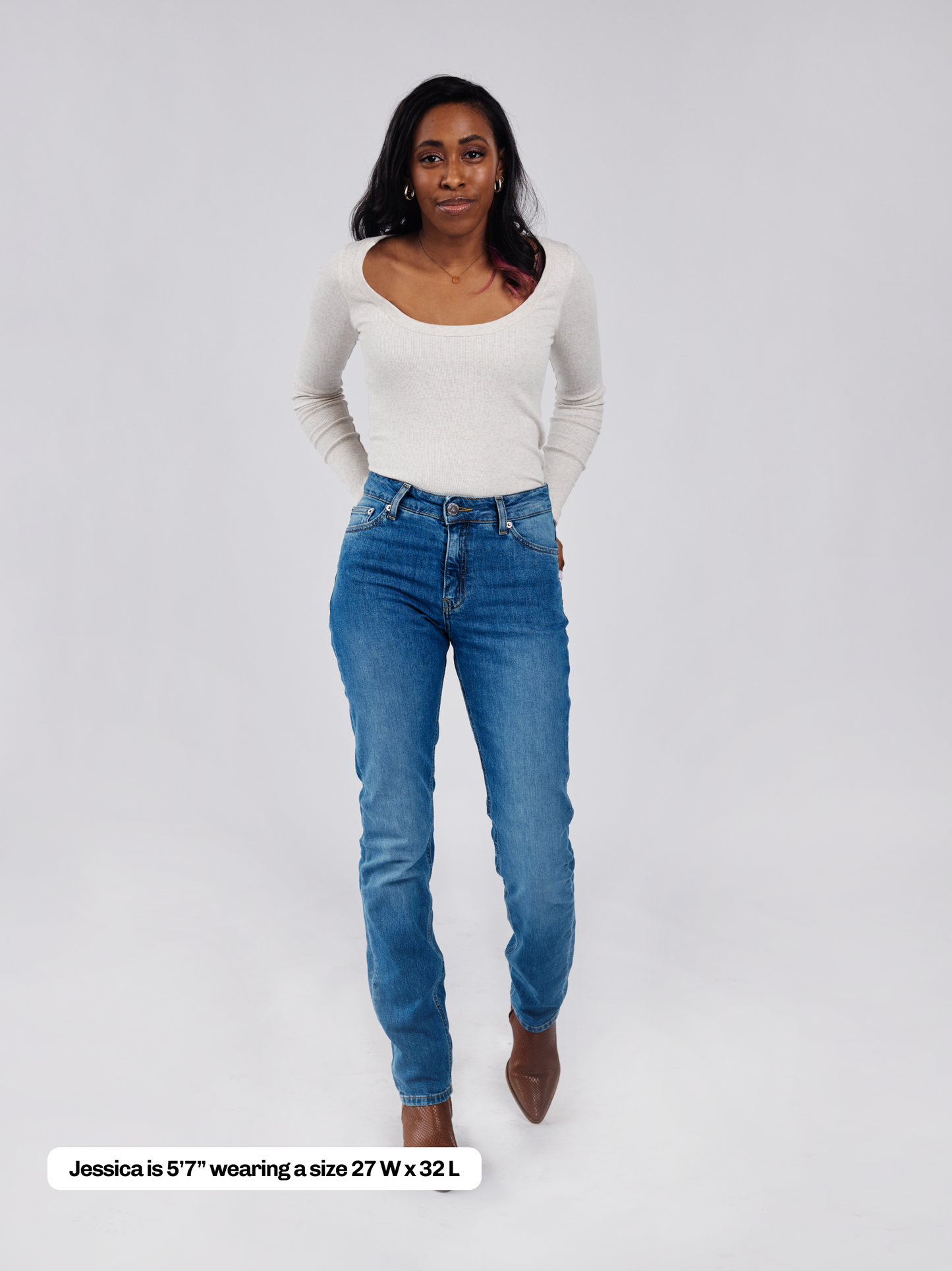 Women's Straight Leg Jean - Authentic Blue