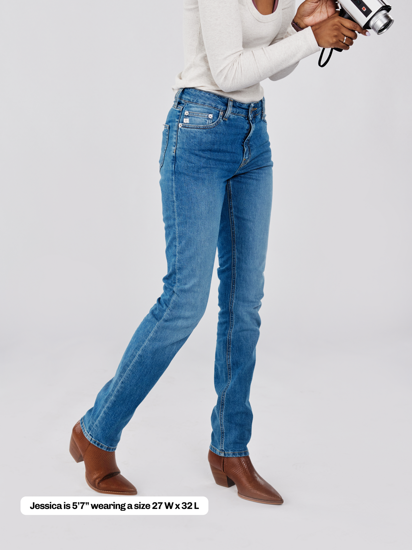 Women's Straight Leg Jean - Authentic Blue