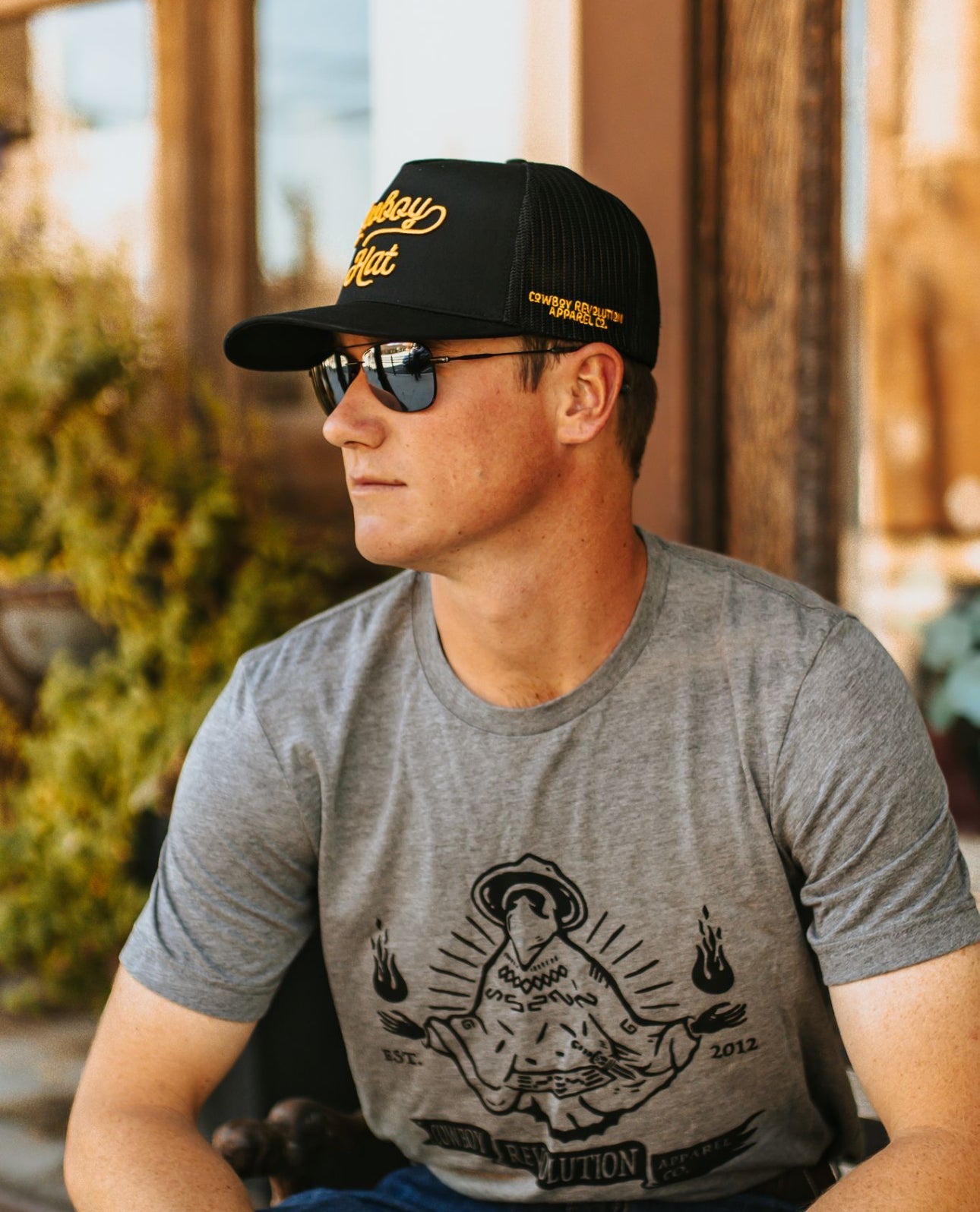 The Original Script “Cowboy Hat” Black 5-panel Trucker Hat