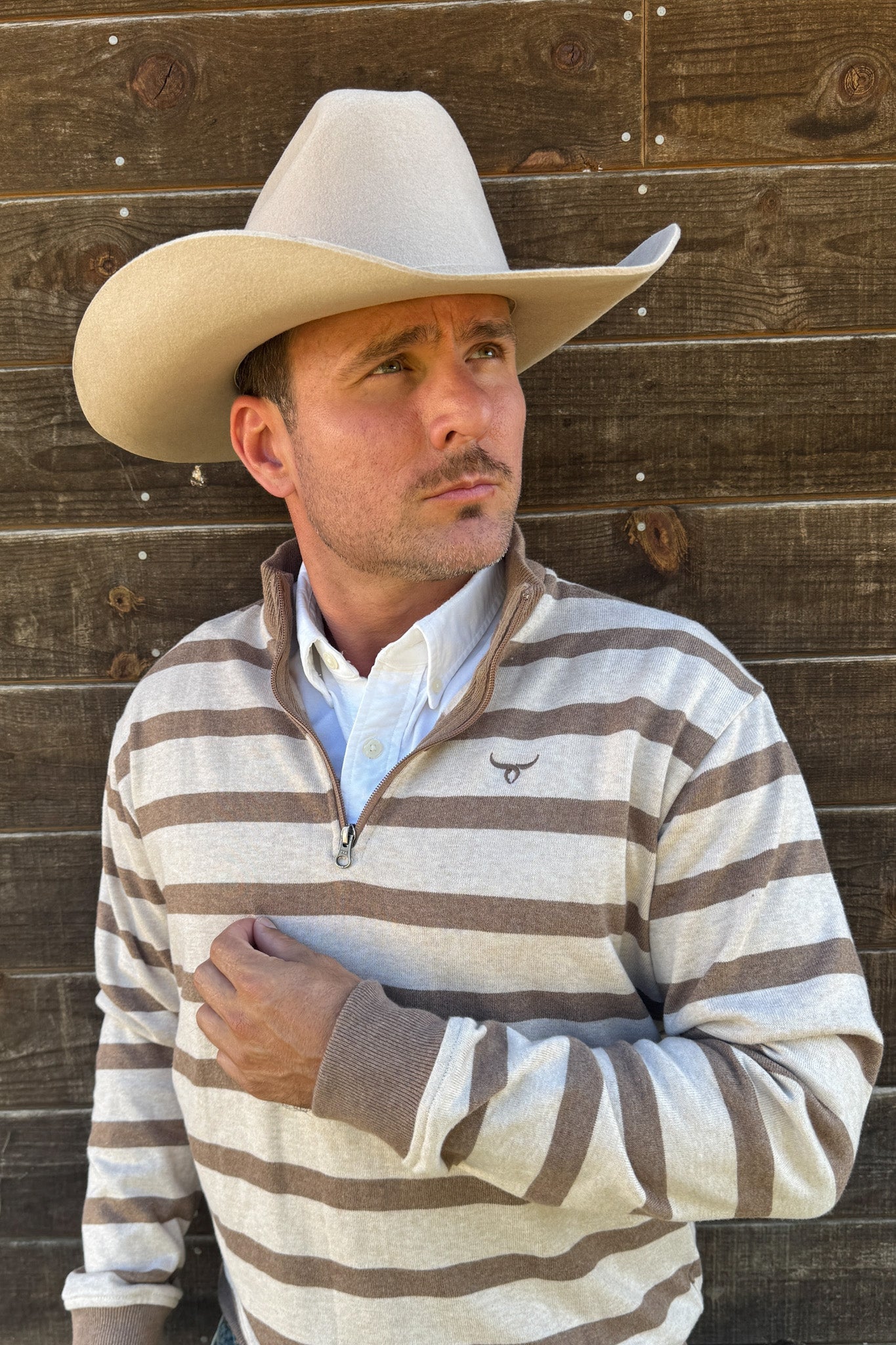 Drover Men's Western 1/4 Zip Pullover