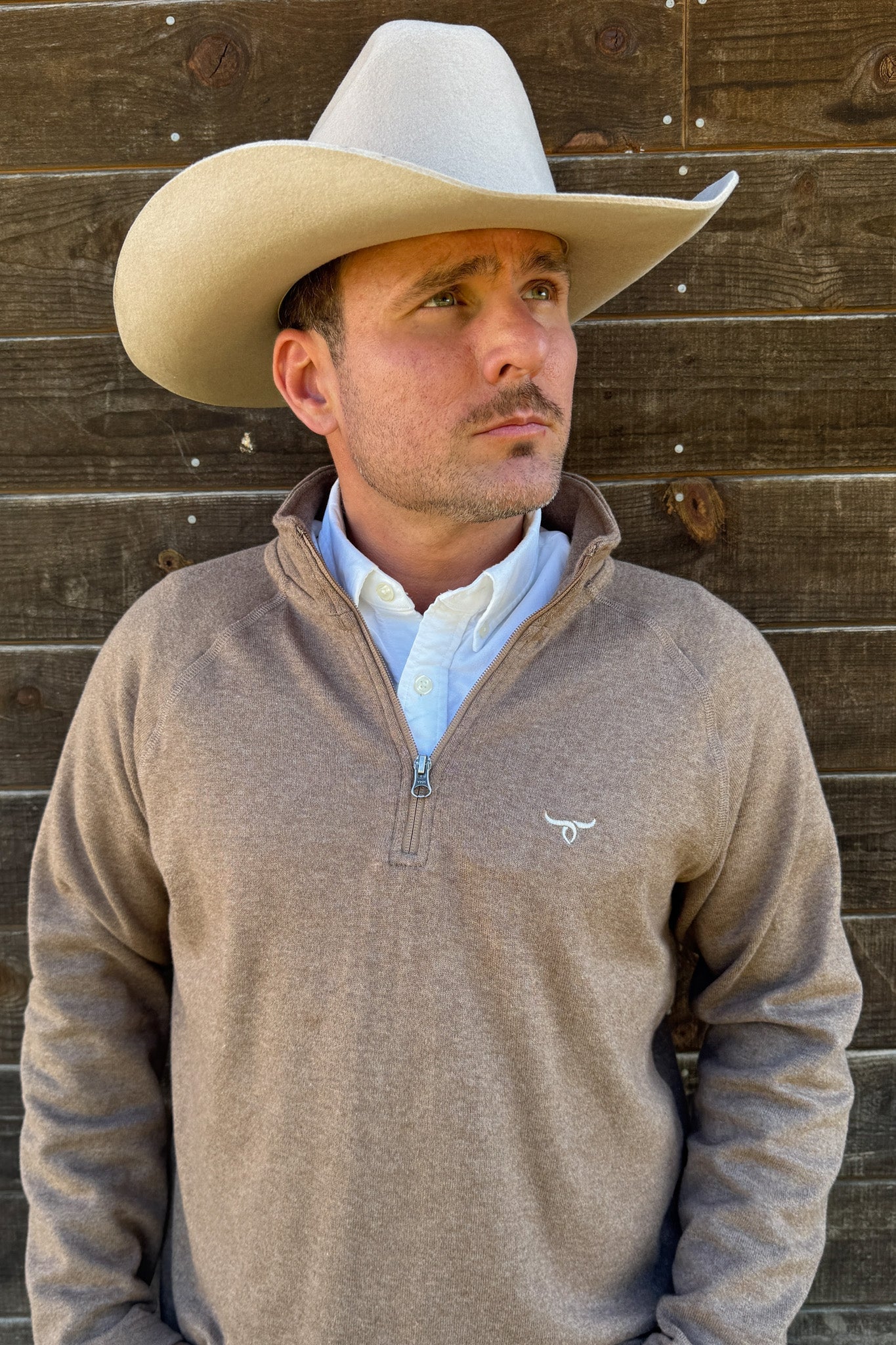 Drover Men's Western 1/4 Zip Pullover
