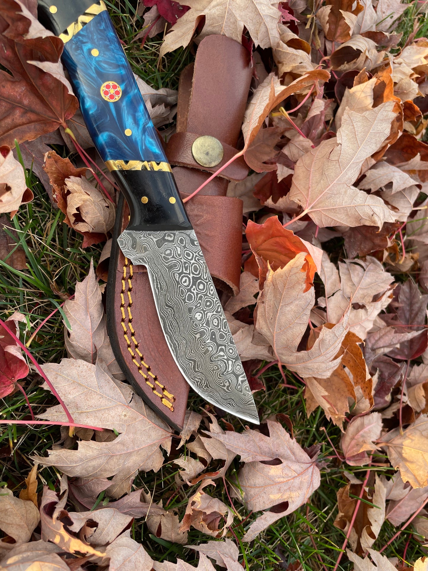 Blue Phantom Damascus Steel Tool Knife TK-213