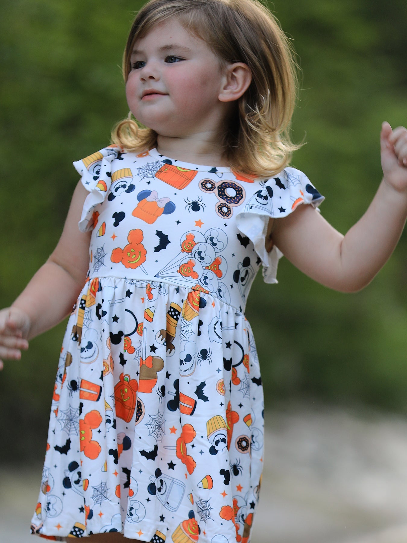 Halloween Party Character Pattern Girls Dress