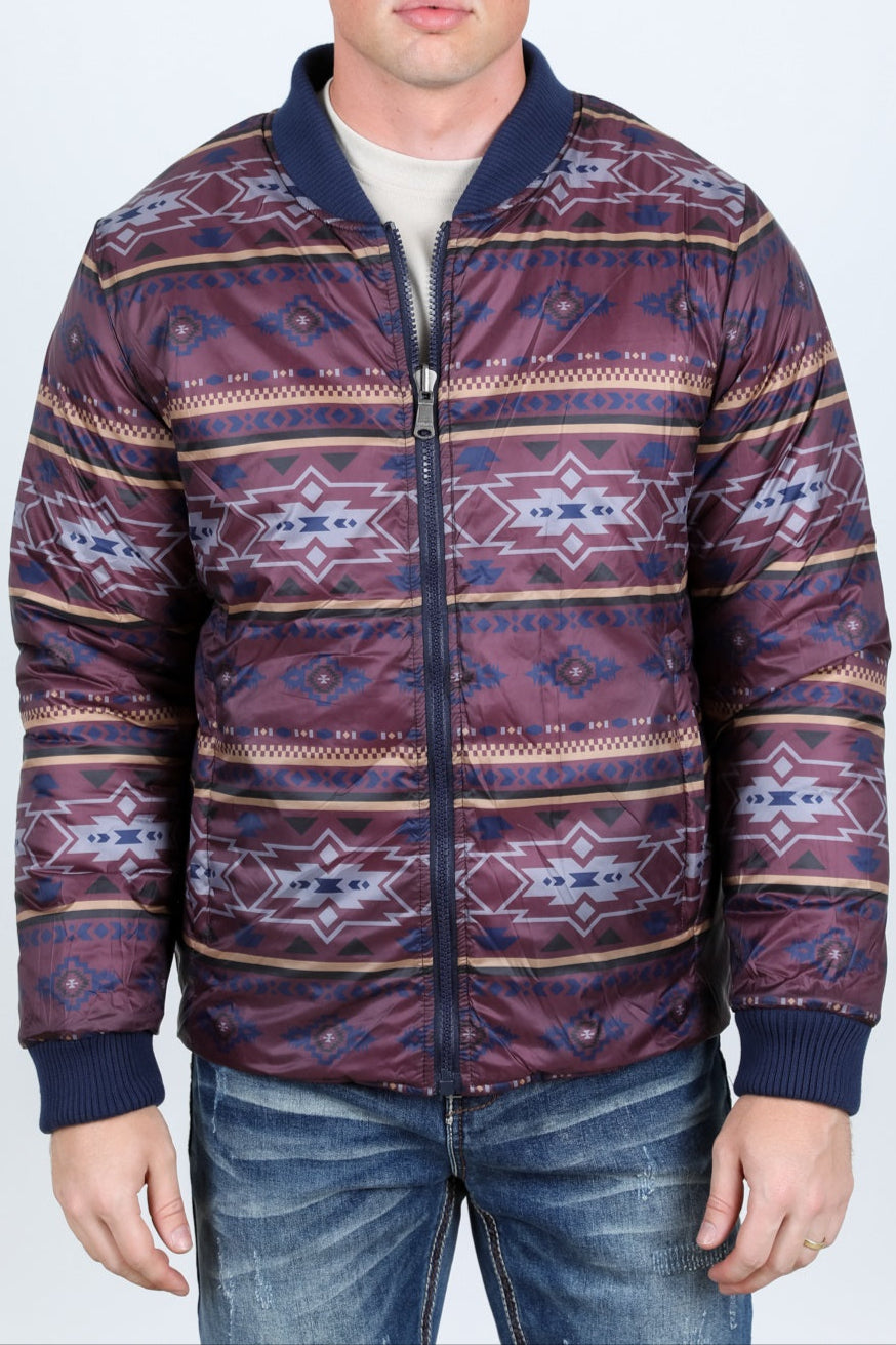 Mens Insulated Reversible Jacket - Navy