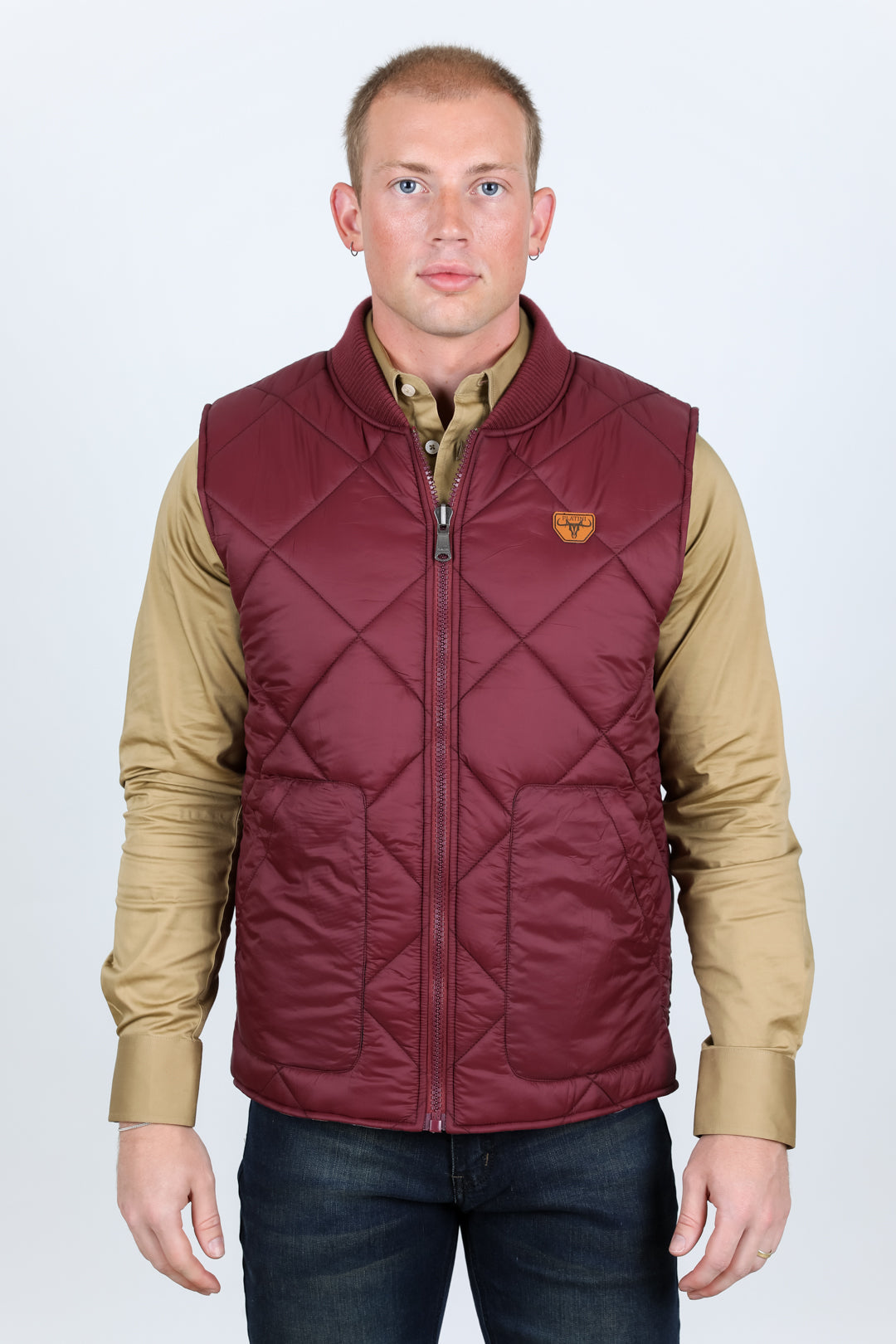 Insulated Reversible Vest - Wine