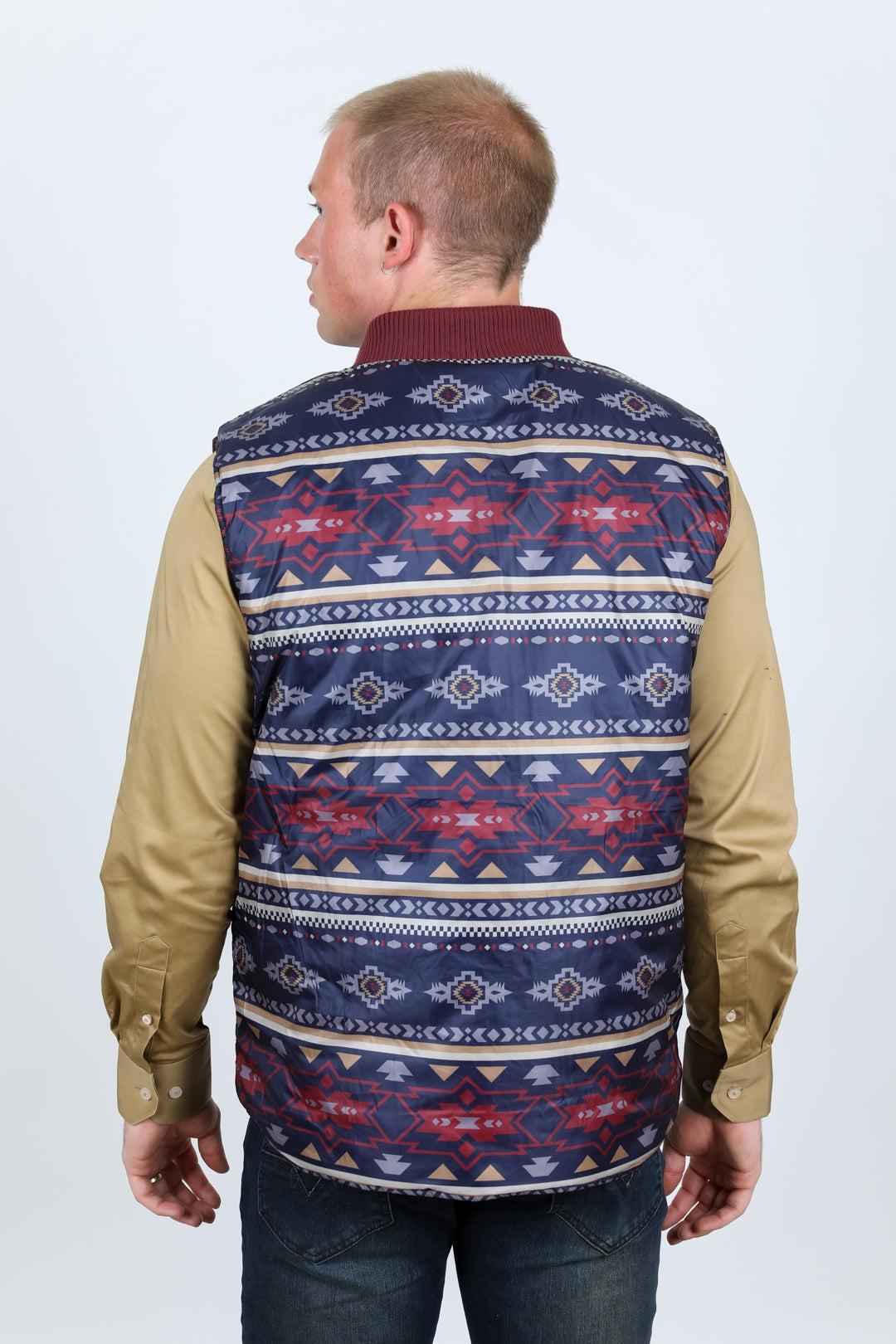 Insulated Reversible Vest - Wine