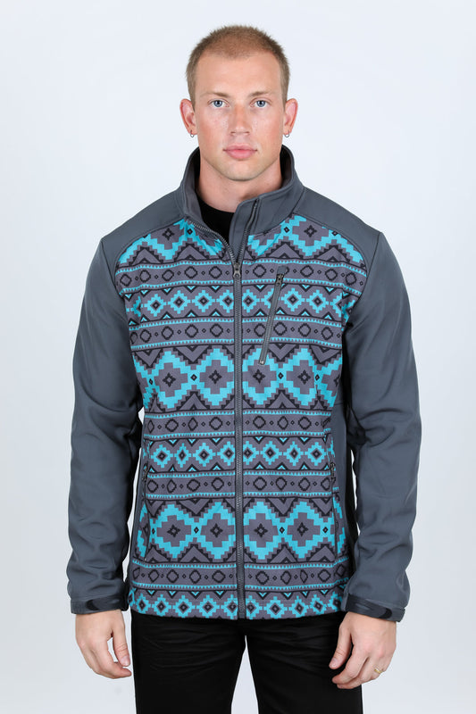 Aztec Softshell Water-Resistant Jacket - Gray