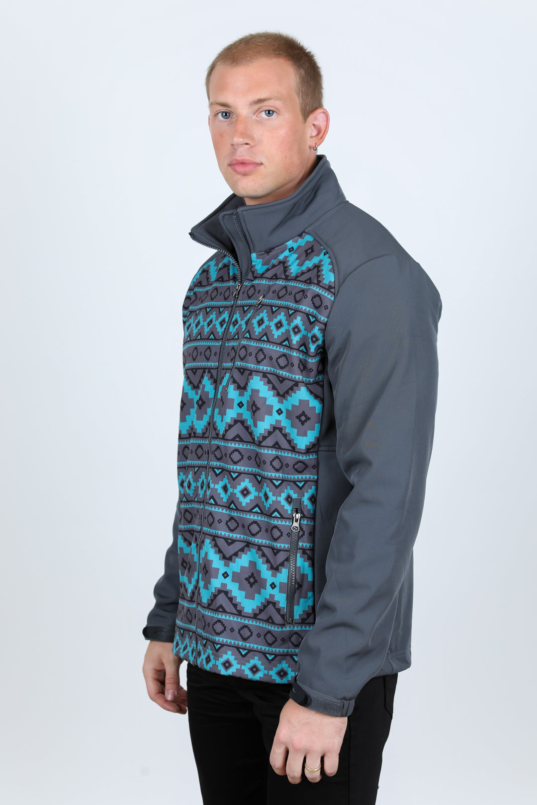 Aztec Softshell Water-Resistant Jacket - Gray