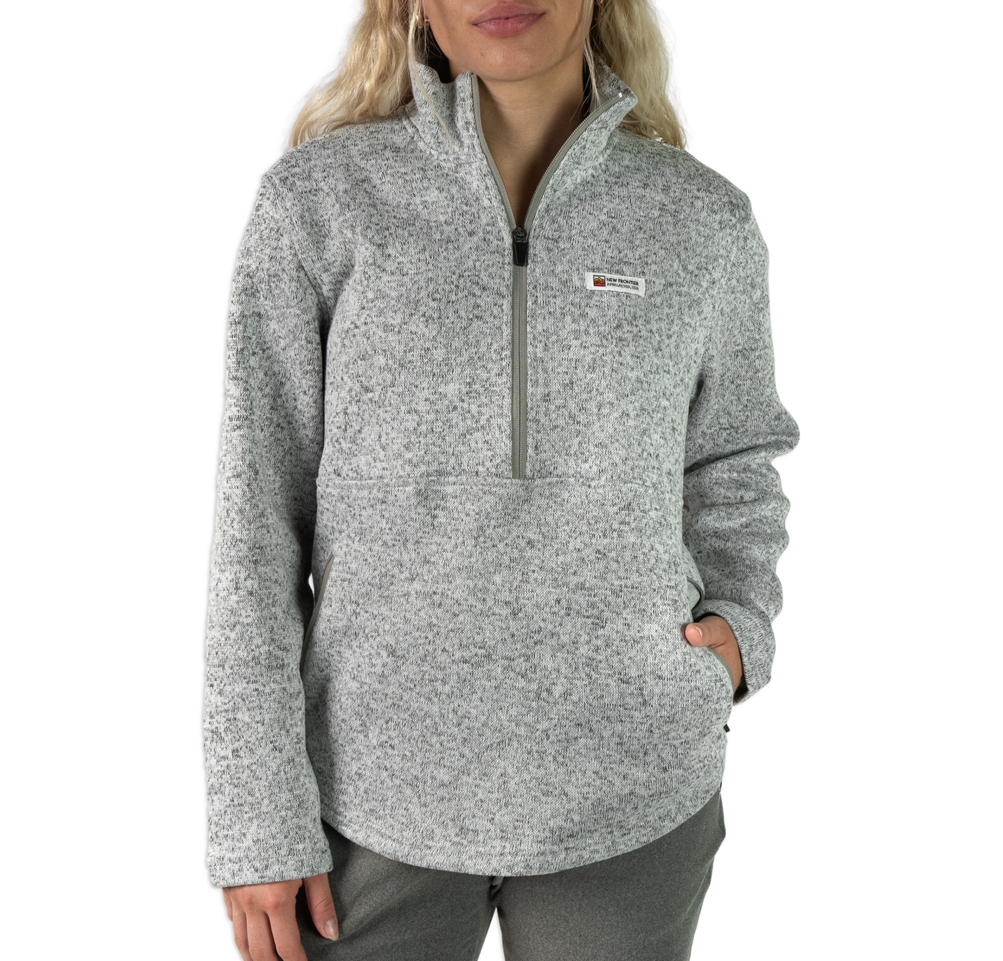 Women's Premium 1/4 Zip Pullover - Ash Grey