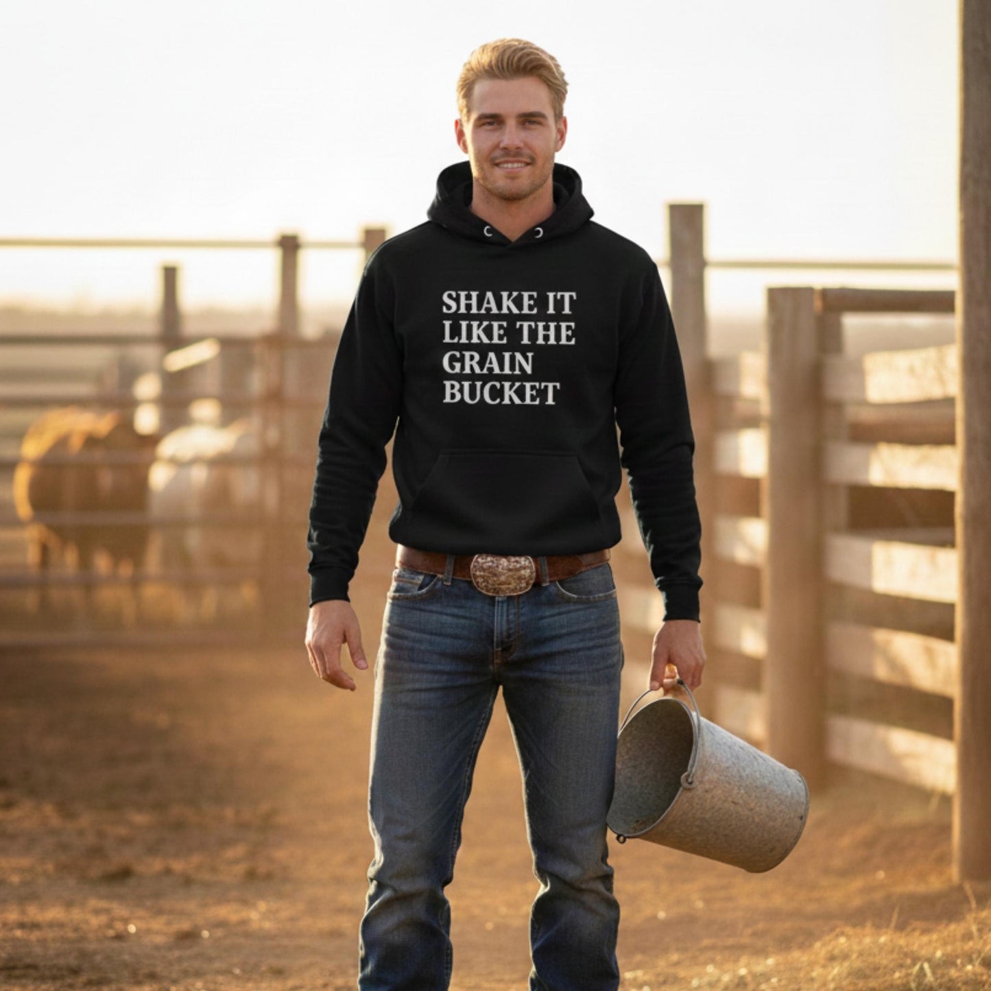 Shake It Like The Grain Bucket Cotton Hoodie