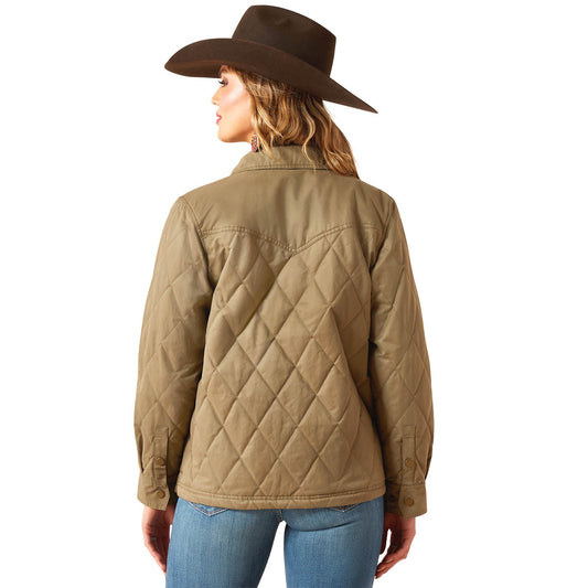 Ariat Womens Grizzly Quilted Barn Jacket – Warm Wind-Resistant Fleece-Lined Workwear Jacket