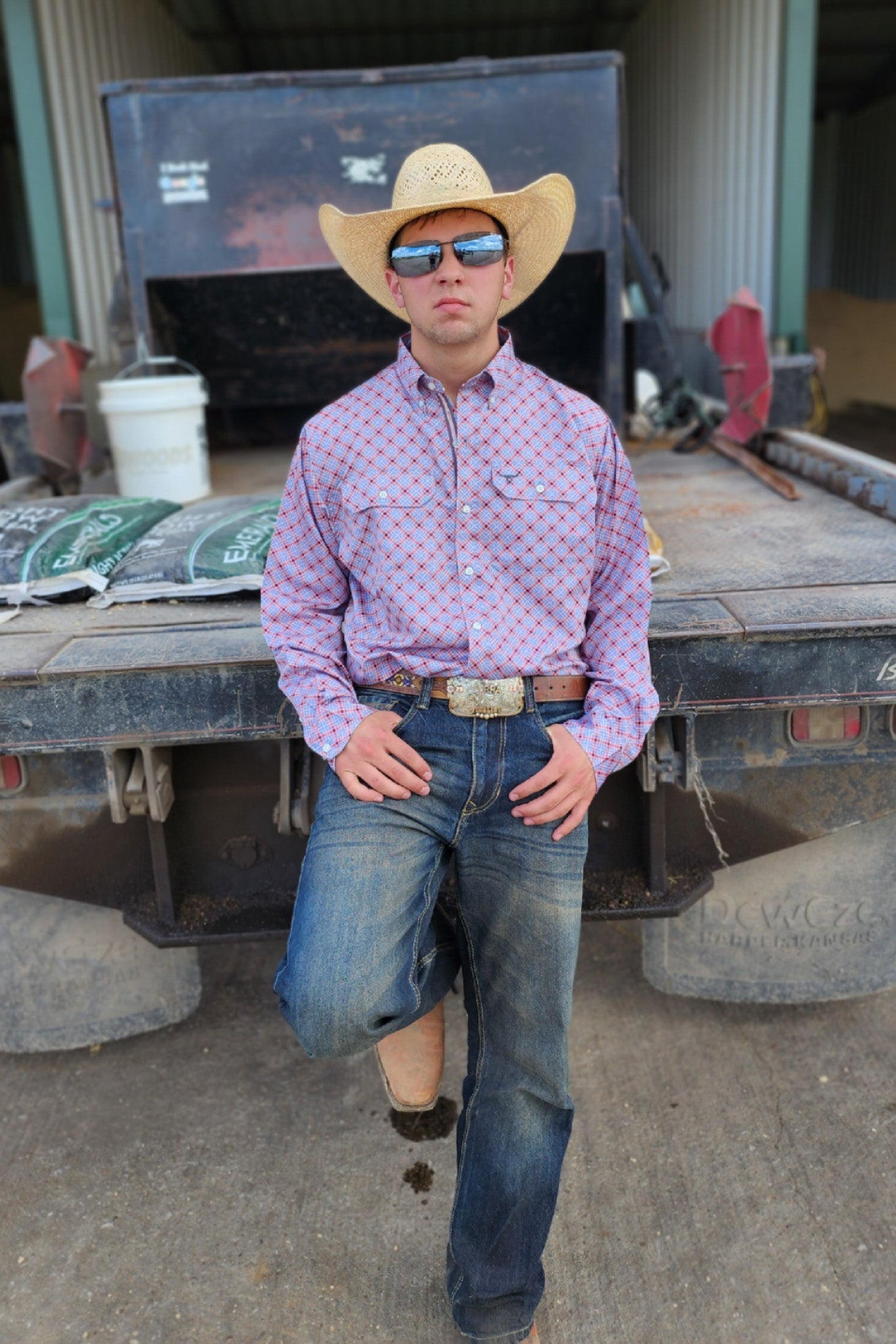 Drover Men's Western Shirt Signature Series Performance Vent Shirt - Corral