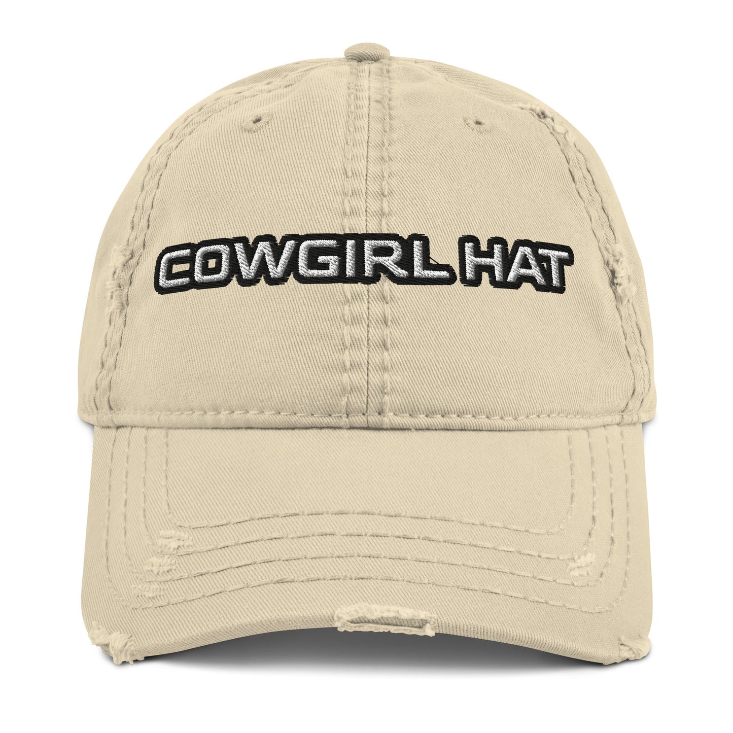 Cowgirl Hat Distressed Baseball Cap