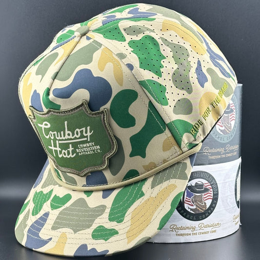 Duck Camo Patch “Cowboy Hat” - Performance Rope Hat - Bumpkin Ranchwear