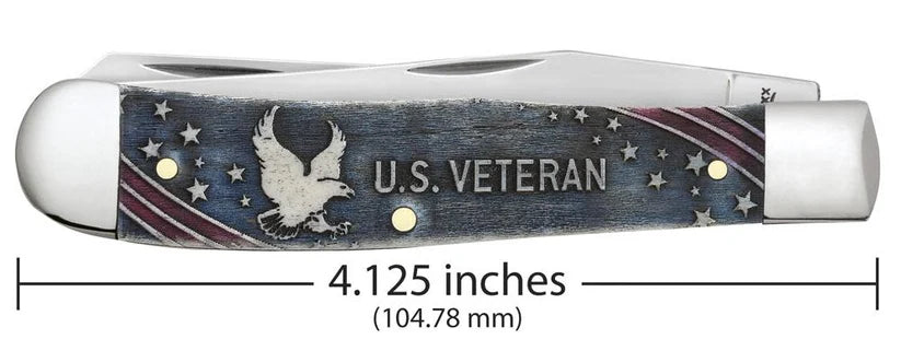 Case US Veterans Trapper Pocket Knife – Tru-Sharp Stainless, Bone